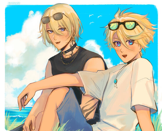 my blonde oshis, Luca and Wilson